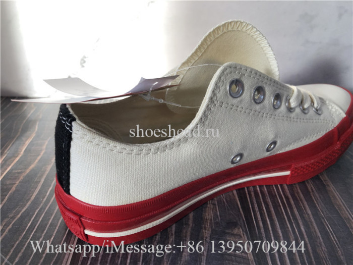 CDG Play x Converse Red Sole White Low Top Sneakers