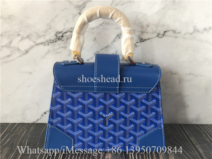 Original Goyard Goyardine Structure Mini Saigon Sky Blue Bag