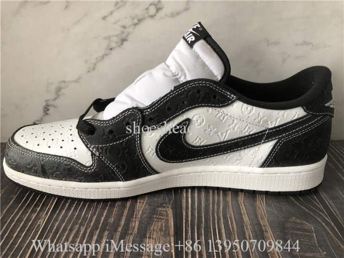 Louis Vuitton x Air Jordan 1 Low OG Black White