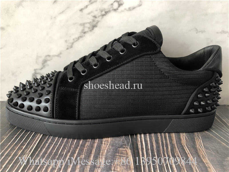Christian Louboutin Spike Flat Sneaker Black
