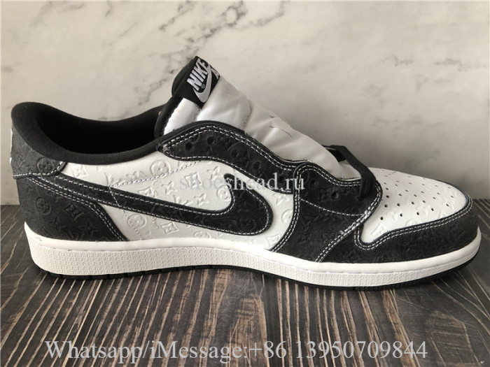 Louis Vuitton x Air Jordan 1 Low OG Black White