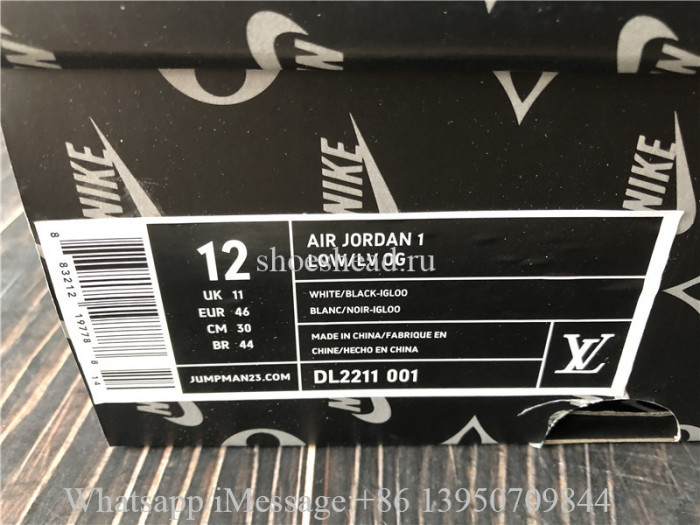 Louis Vuitton x Air Jordan 1 Low OG Black White