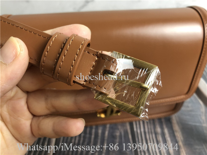 YSL Sunset Medium Chain Bag In Crocodile-Embossed Shiny Leather Bag