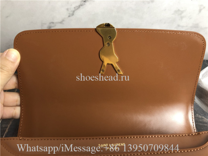YSL Sunset Medium Chain Bag In Crocodile-Embossed Shiny Leather Bag