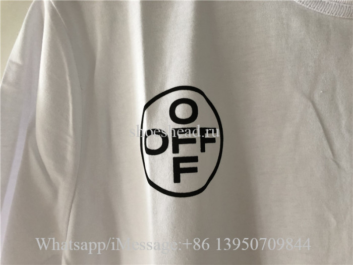 Off White Tee Shirt With Pink Logo