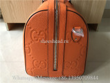 Original Gucci Jumbo GG Large Duffle Bag Orange Leather 45cm