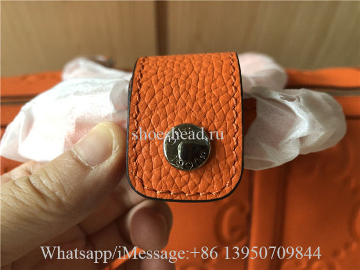 Original Gucci Jumbo GG Large Duffle Bag Orange Leather 45cm
