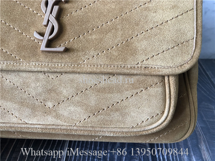 Original Saint Laurent Tan Suede Medium Niki Bag 28cm