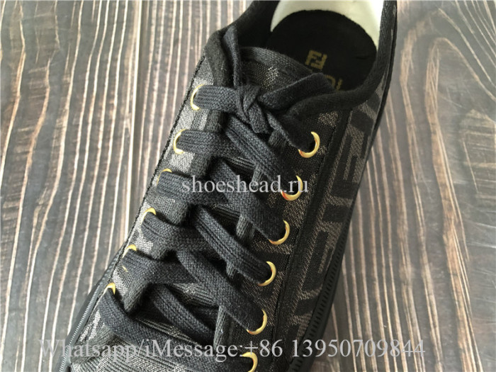 Fendi Men's New Summery Canvas Monogram Low Top Sneaker