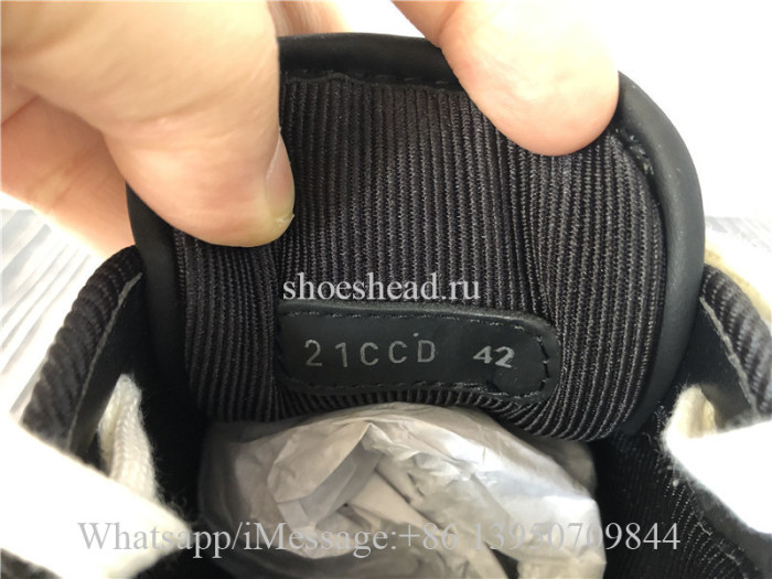 Christian Dior B27 Black Smooth Calfskin with Beige and Black Dior Oblique Jacquard Low Top Sneakers