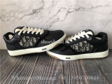 Christian Dior B27 Black Smooth Calfskin with Beige and Black Dior Oblique Jacquard Low Top Sneakers