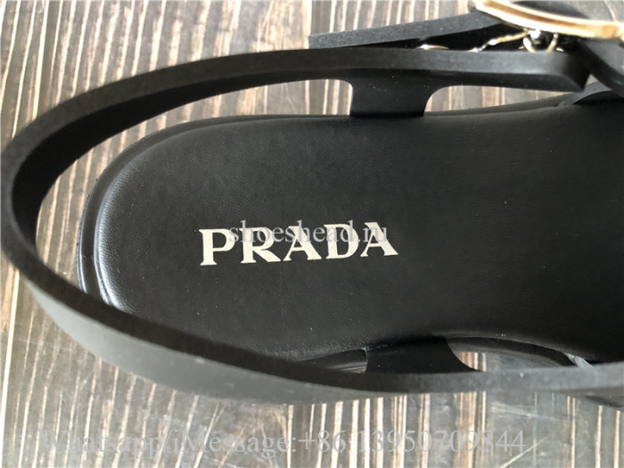 Prada Monolith Caged Foam Rubber Sandals