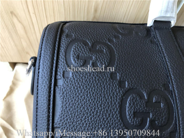 Original Gucci Jumbo GG Large Duffle Bag Black 45cm