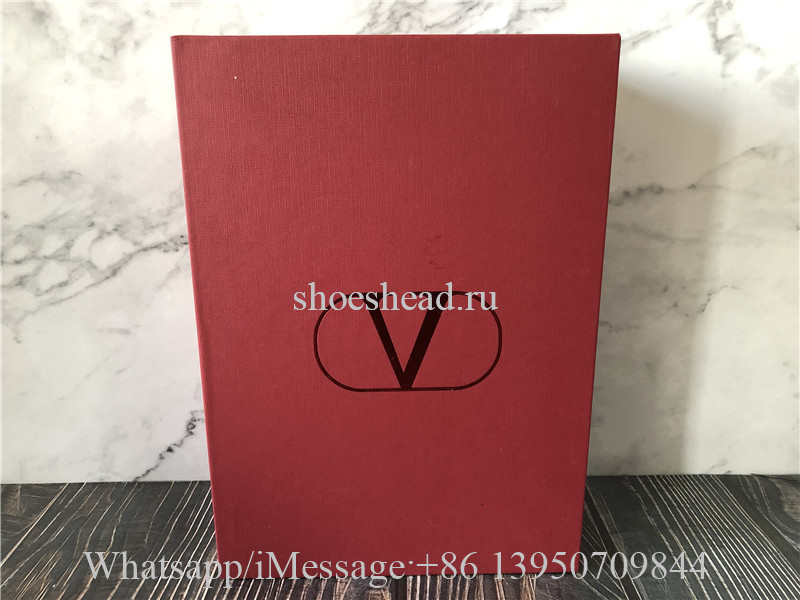 Valentino Rockstud Ankle Strap Pump With Tonal Studs 100mm Red