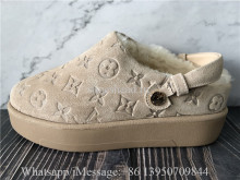Louis Vuitton Monogram Women Platform & Wedge Sandals Beige