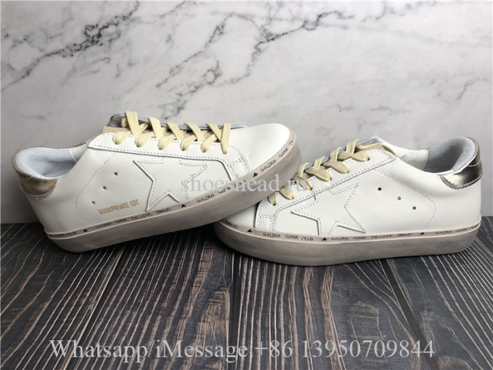 Golden Goose Hi Star Leather Metallic Low Top Sneaker