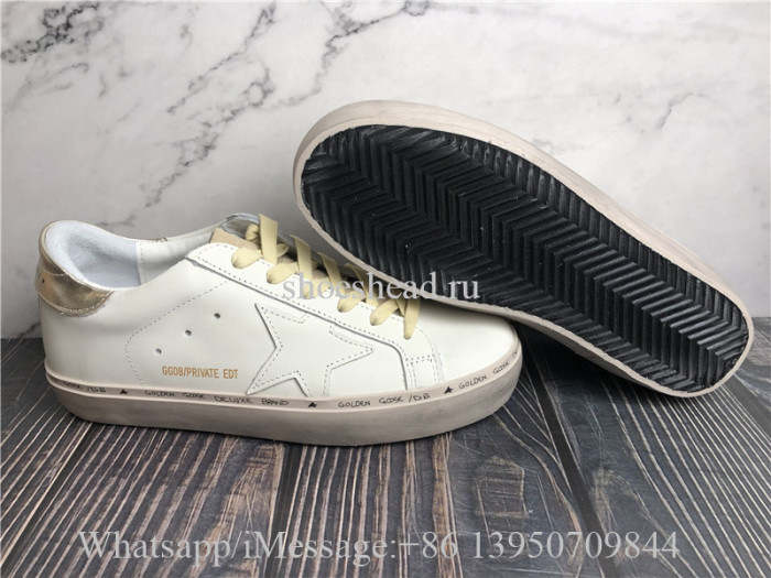 Golden Goose Hi Star Leather Metallic Low Top Sneaker