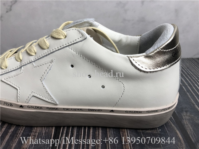 Golden Goose Hi Star Leather Metallic Low Top Sneaker