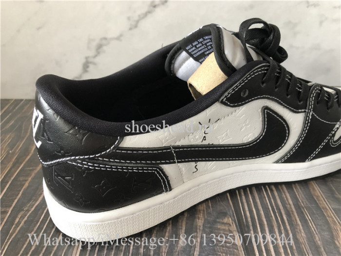 Louis Vuitton x Air Jordan 1 Low OG Black White