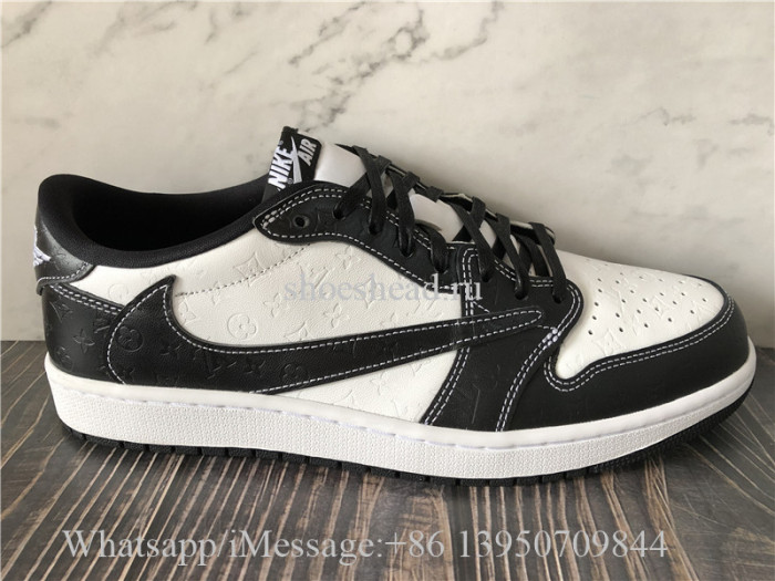Louis Vuitton x Air Jordan 1 Low OG Black White
