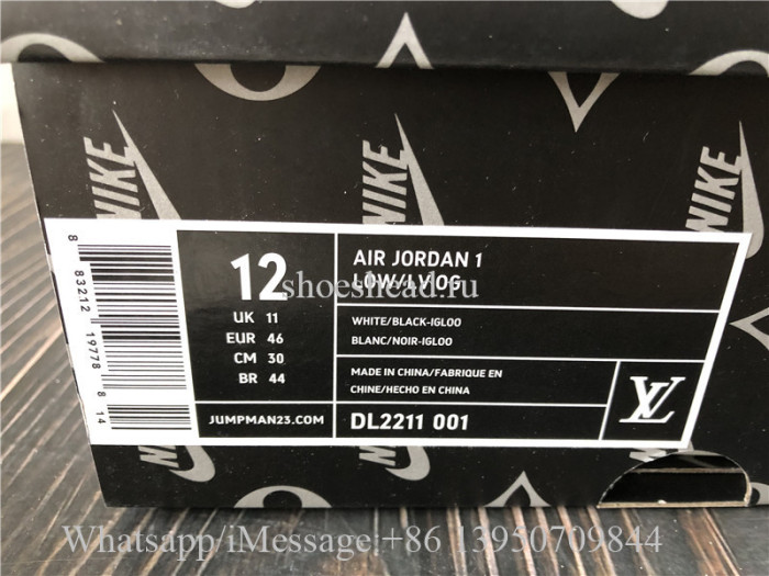 Louis Vuitton x Air Jordan 1 Low OG Black White