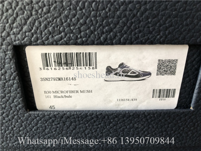 Dior B30 Sneaker Anthracite Gray Mesh and Black, Blue and Dior Gray Technical Fabric