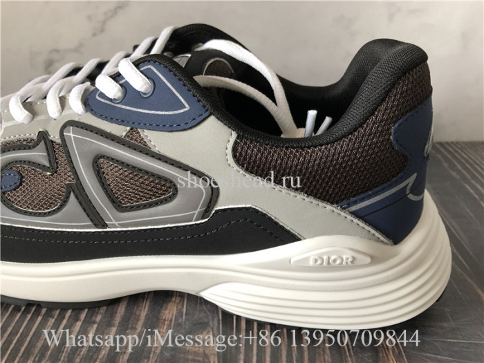 Dior B30 Sneaker Anthracite Gray Mesh and Black, Blue and Dior Gray Technical Fabric