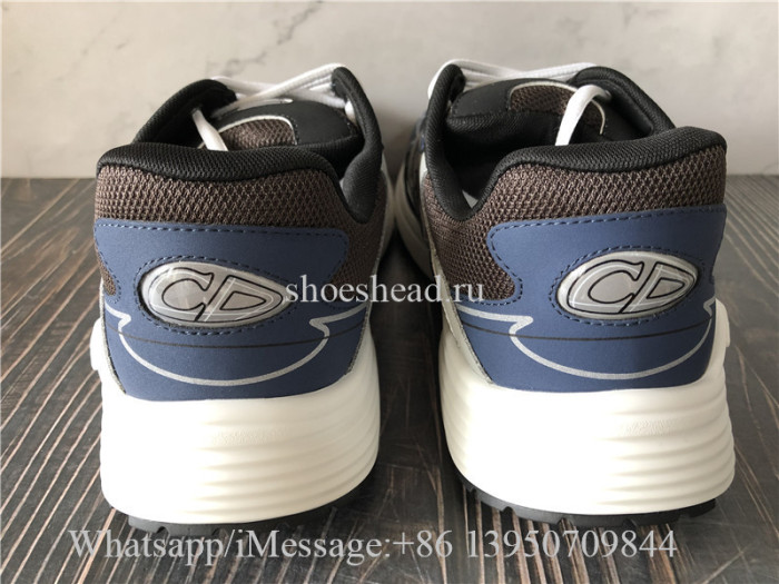 Dior B30 Sneaker Anthracite Gray Mesh and Black, Blue and Dior Gray Technical Fabric