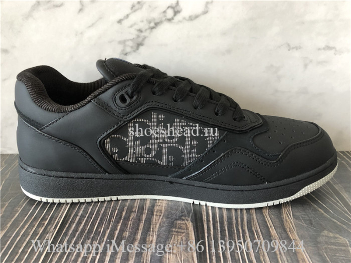 Christian Dior B27 Low Top Sneaker Black Dior Oblique Galaxy Leather with Smooth Calfskin and Suede