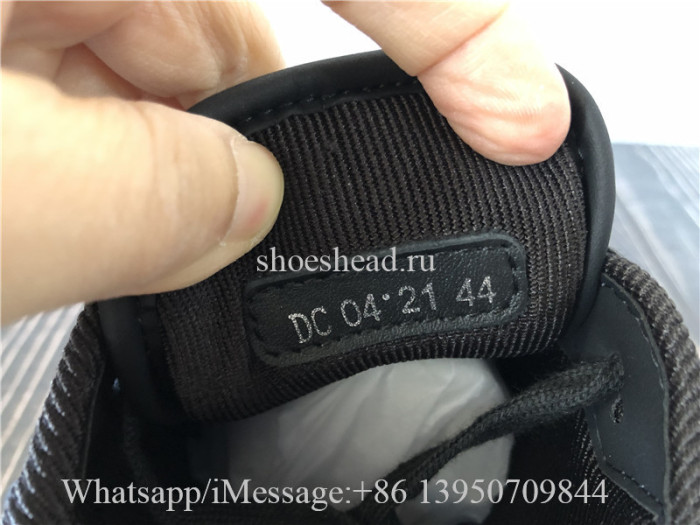 Christian Dior B27 Low Top Sneaker Black Dior Oblique Galaxy Leather with Smooth Calfskin and Suede