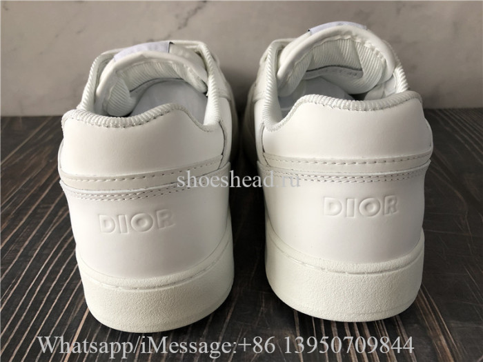 Christian Dior B27 Low Top Sneaker White Smooth Calfskin and Dior Oblique Galaxy Leather