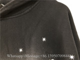 Hellstar Studios Flame Print Hoodie Unisex Street Sweatshirts Vintage Black