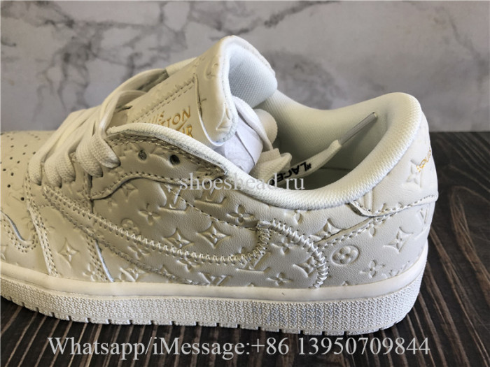 Louis Vuitton x Air Jordan 1 Low Travis Scott White