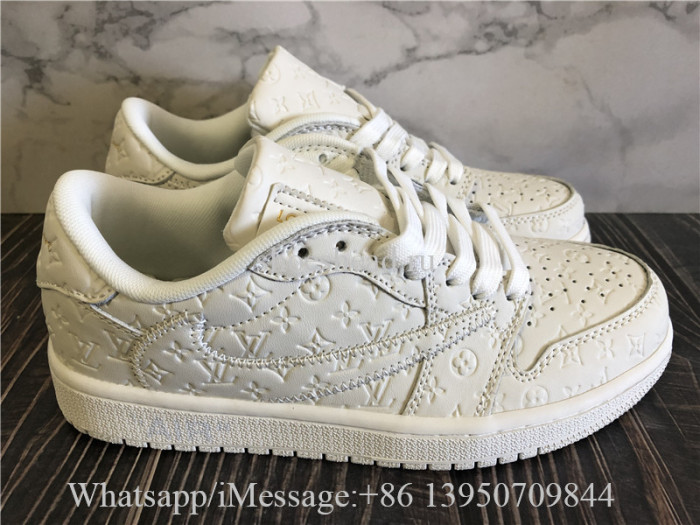 Louis Vuitton x Air Jordan 1 Low Travis Scott White