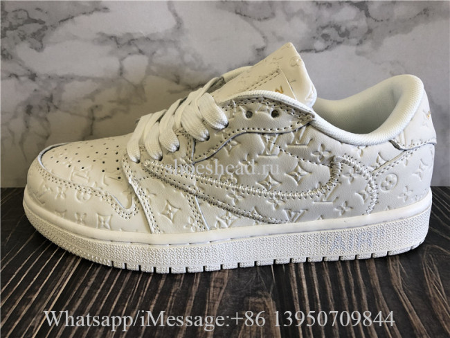 Louis Vuitton x Air Jordan 1 Low Travis Scott White