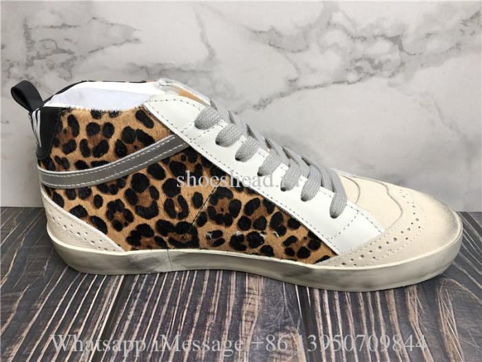 Golden Goose Leopard Mid Shoes