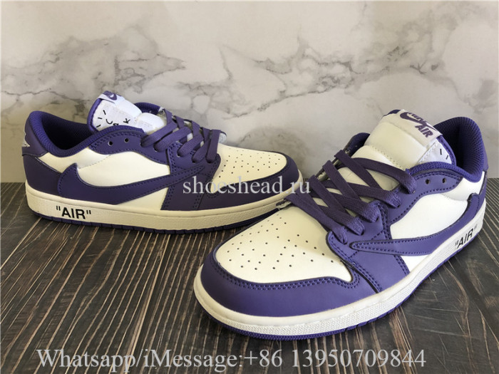 Off White x Air Jordan 1 Low Travis Scott Purple