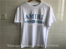 Amiri Blue Logo White Tee Shirt