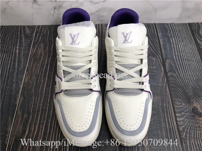 Louis Vuitton Trainer White Purple