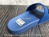 Balenciaga Rubber Logo Pool Slide Sandals Blue