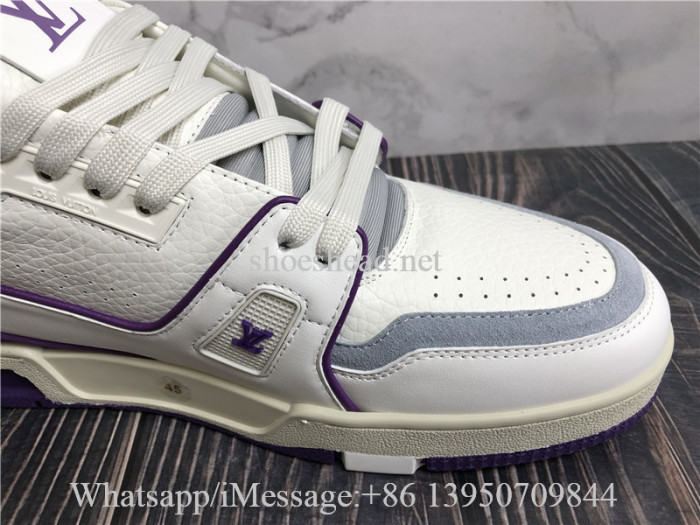 Louis Vuitton Trainer White Purple