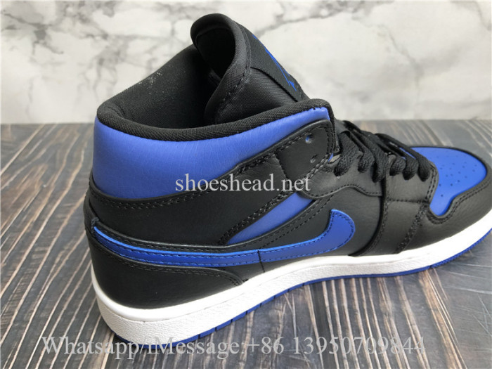 Air Jordan 1 Mid Black Hyper Royal