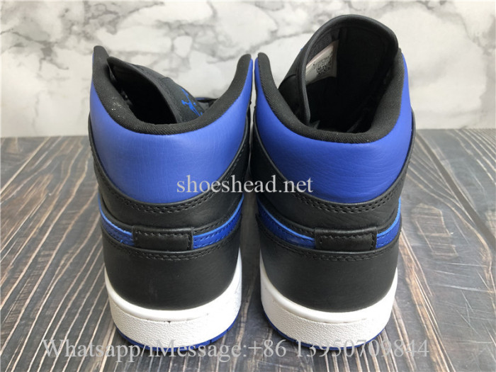 Air Jordan 1 Mid Black Hyper Royal
