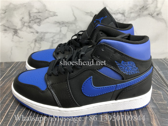 Air Jordan 1 Mid Black Hyper Royal