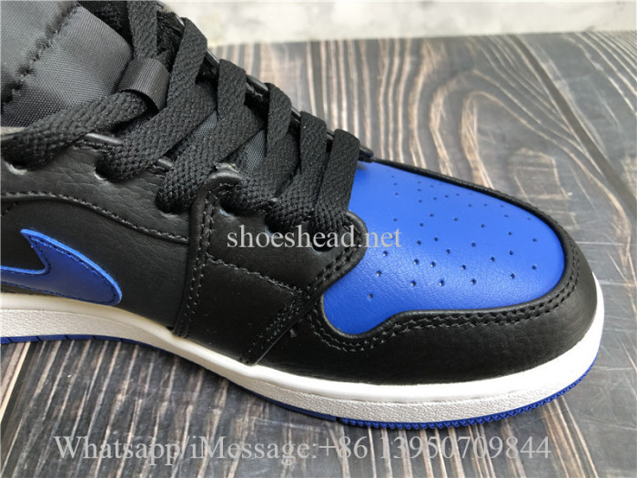 Air Jordan 1 Mid Black Hyper Royal