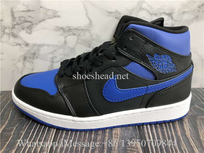 Air Jordan 1 Mid Black Hyper Royal