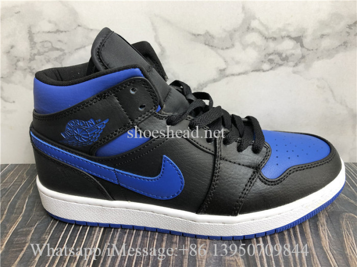 Air Jordan 1 Mid Black Hyper Royal