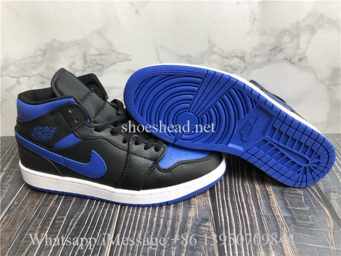 Air Jordan 1 Mid Black Hyper Royal