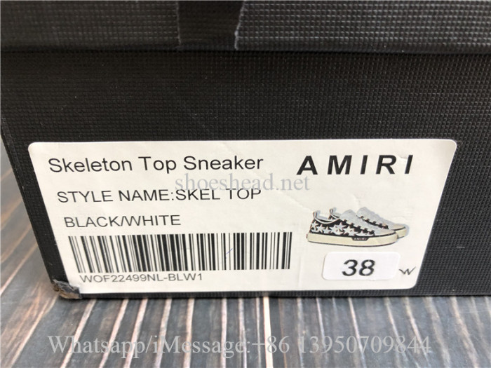 Amiri Stars Court Low Top Sneaker Black White