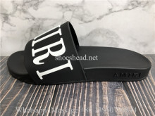 Amiri Black Poolslide Sandals Rubber Slip-On Sandals In Black